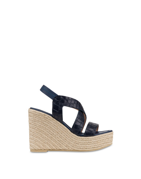 Sandalo Igea In Capria Stampa Cocco Blue