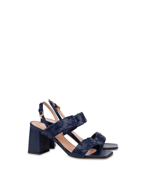 Sandalo Dama In Vitello Blue
