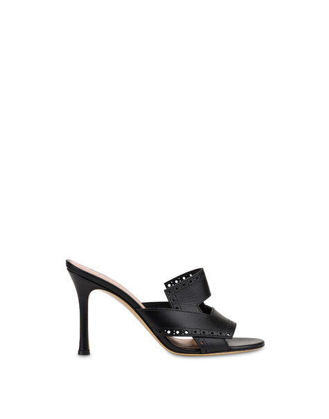 Mule Brogue In Vitello Nero