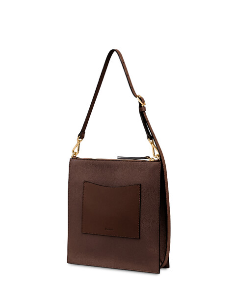 Shoulder Bag Solid In Vitello T.moro/t.moro