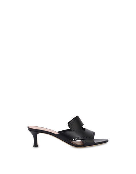 Mule Brogue In Vitello Nero