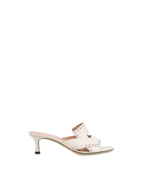Mule Brogue In Vitello Cristallo
