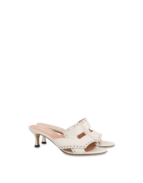 Mule Brogue In Vitello Cristallo