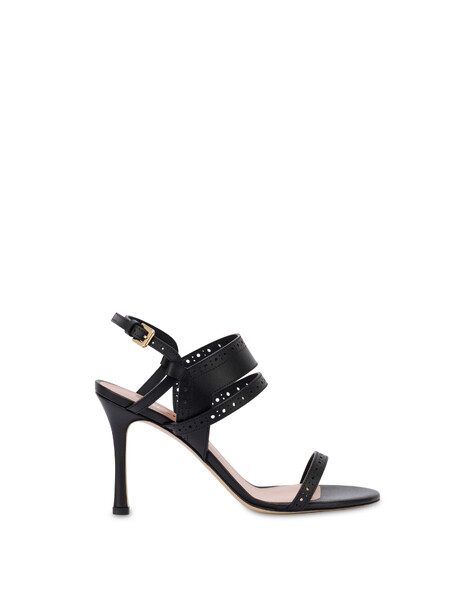 Sandalo Brogue In Vitello Nero