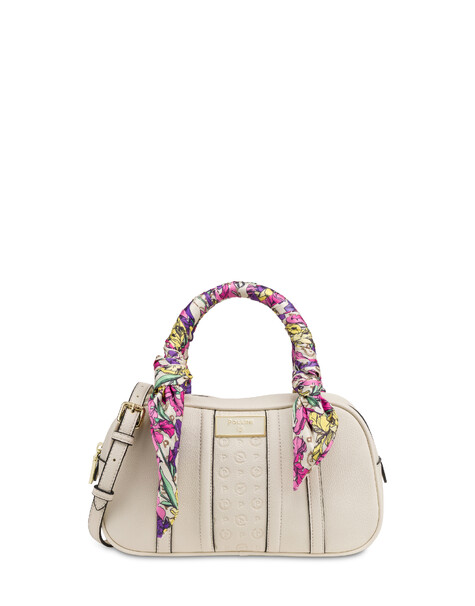 Bowling Bag Lirio In Soft Pu Avorio/avorio