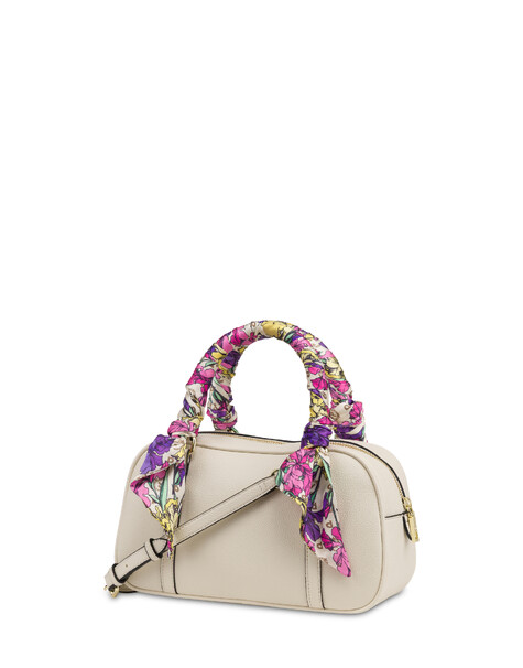 Bowling Bag Lirio In Soft Pu Avorio/avorio