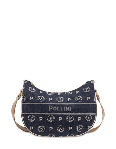 Hobo Bag Heritage Marina In Denim Blu/avorio