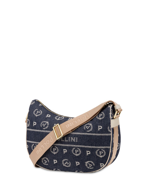 Hobo Bag Heritage Marina In Denim Blu/avorio