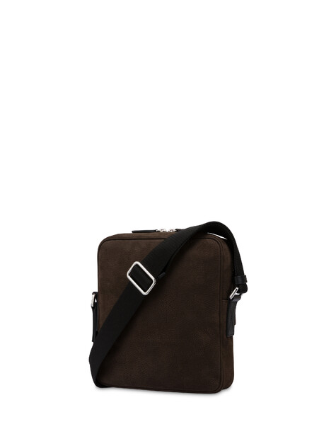 Borsa A Tracolla In Nabuk E Vitello T.moro/nero