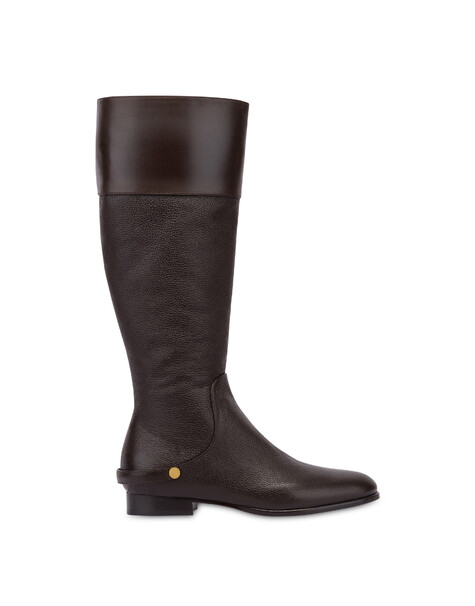 Stiefel Jockey Flat Aus Gewalktem Kalbsleder 