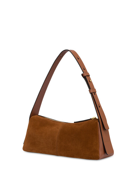 Borsa A Spalla Swing In Crosta E Vitello Cuoio/cuoio