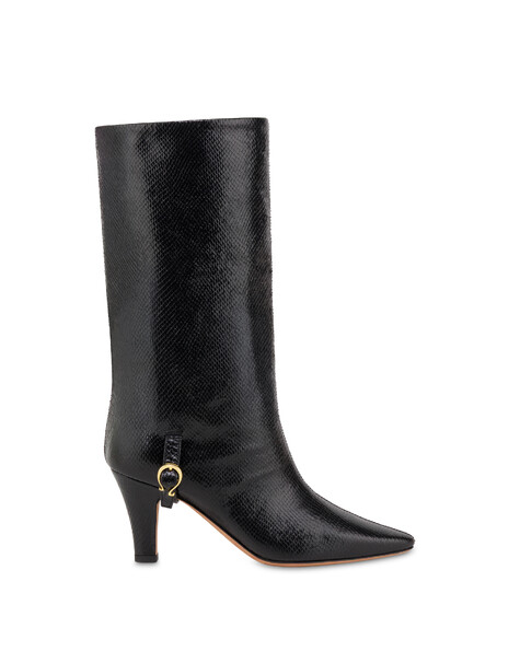Muse-stiefel Aus Ziegenleder Mit Viper-print 