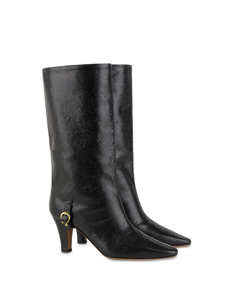 Muse-stiefel Aus Ziegenleder Mit Viper-print 