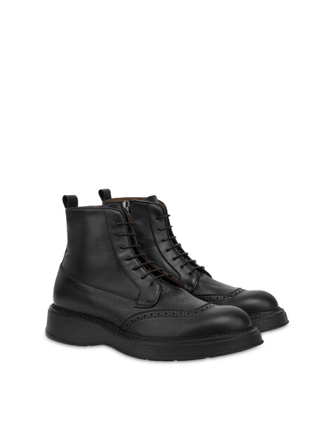 Stivaletto James In Vitello Granato Nero/nero