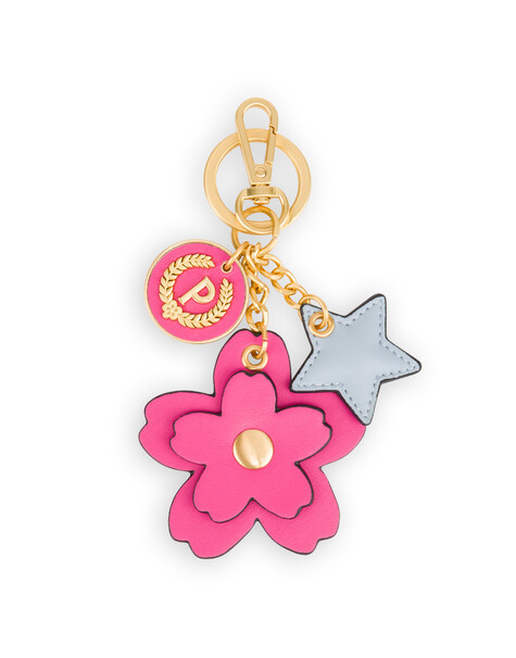Portachiavi Con Charms Fuxia/cielo