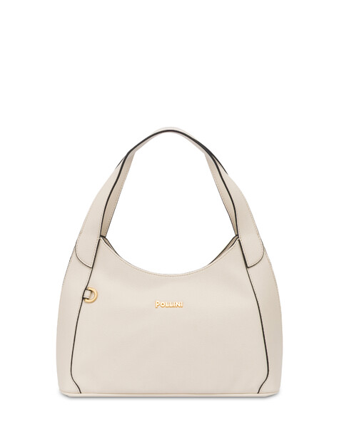 Hobo Bag Sabrina Small In Simil Suede Avorio