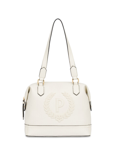 Barrel Bag Crown In Grained Pu Avorio