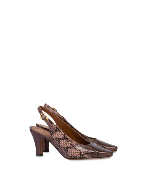 Re-archive Pumps Aus Schlangenleder Und Lammfell 