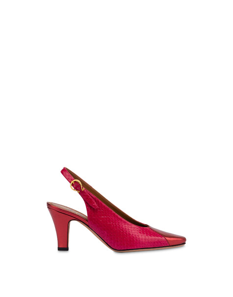 Re-archive Pumps Aus Schlangenleder Und Lammfell 