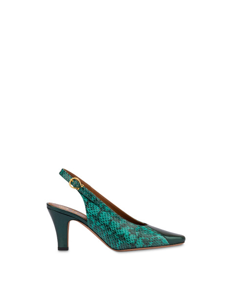 Re-archive Pumps Aus Schlangenleder Und Lammfell 