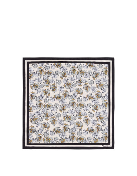 Foulard In Seta A Fantasia Melograni Nero