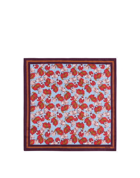 Foulard In Seta A Fantasia Melograni Viola