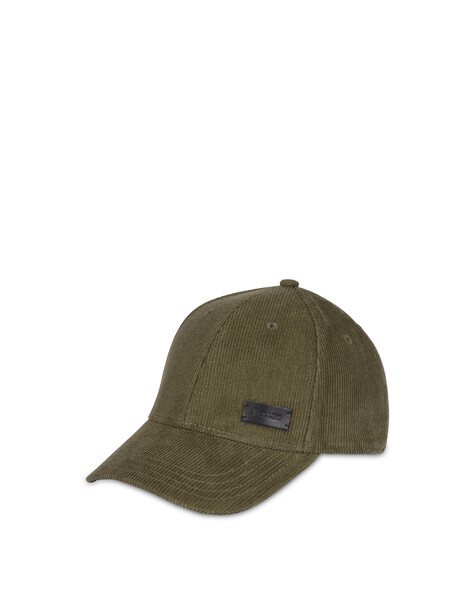 Cappello In Velluto A Coste Verde