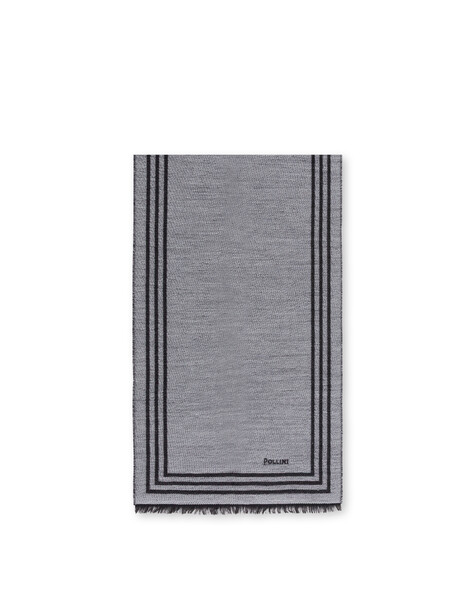 Sciarpa In Misto Lana Double-face Grigio