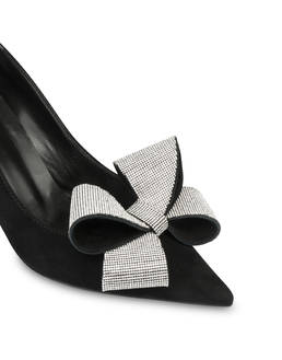 Bling Bling suede pumps with bow Photo 4