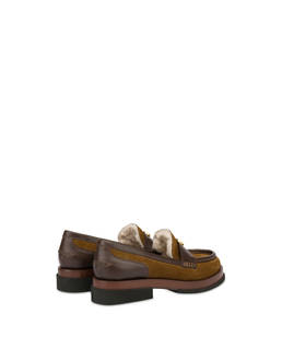 Code leather and calfskin moccasins Photo 3