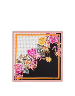 Foulard in seta con stampa fiori Photo 2