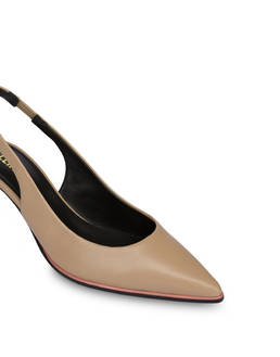 Attitude Nappa leather slingbacks Photo 4