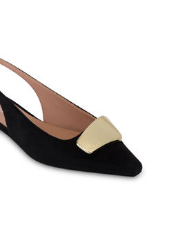 Bullion Wildleder-Slingback-Ballerinas Photo 4