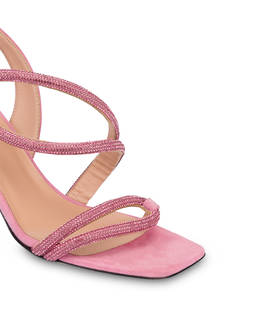 Sandalen Bling Bling aus Wildleder Photo 4