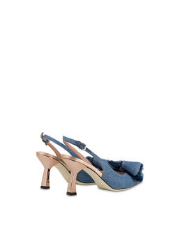 Slingback in denim Ribbon Bow Photo 3