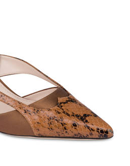 Slingback in raso e vitello Domino Photo 4