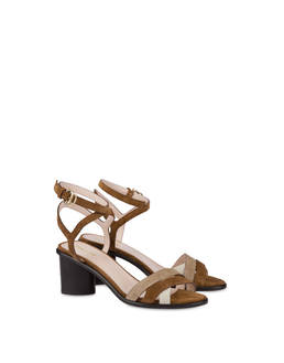 Intersection tri-color split leather sandals Photo 2