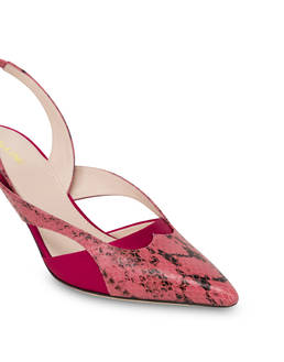 Slingback in raso e vitello Domino Photo 4