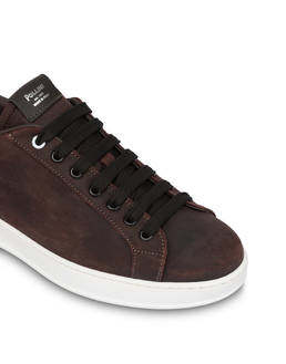 Tennis Club Sneakers in Greased Split Leather Photo 5