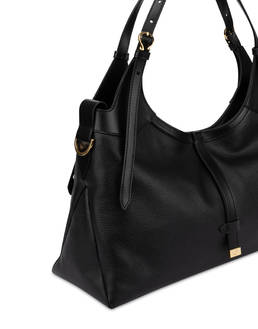 Mia Big Double Handle Bag in Grained Calfskin Photo 4