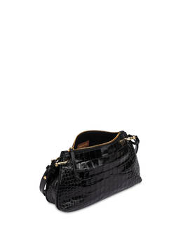 Marlene Small Shoulder Bag in Crocodile-Print Calfskin Photo 3