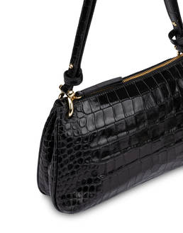 Marlene Small Shoulder Bag in Crocodile-Print Calfskin Photo 4