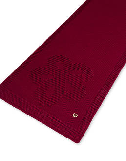Schal aus Wollmischung mit Ton-in-Ton-Jacquard-Blume Photo 3