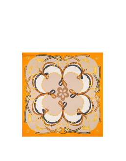 Silk scarf with straps and stirrups print Photo 1