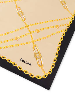 Silk scarf with chain print Photo 3