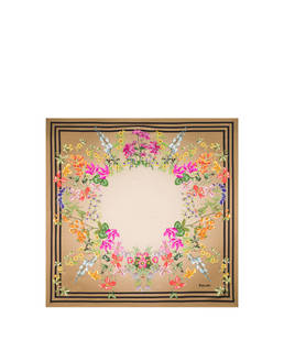Silk scarf with floral print Photo 1