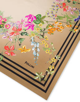 Silk scarf with floral print Photo 3