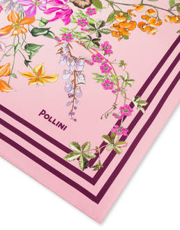 Silk scarf with floral print Photo 3