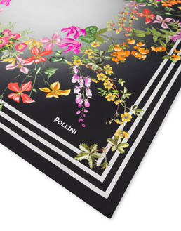 Seidenschal mit Blumendruck Photo 3