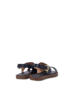 Sandale Flat Como aus Ziegenleder mit Kroko-Optik Photo 3